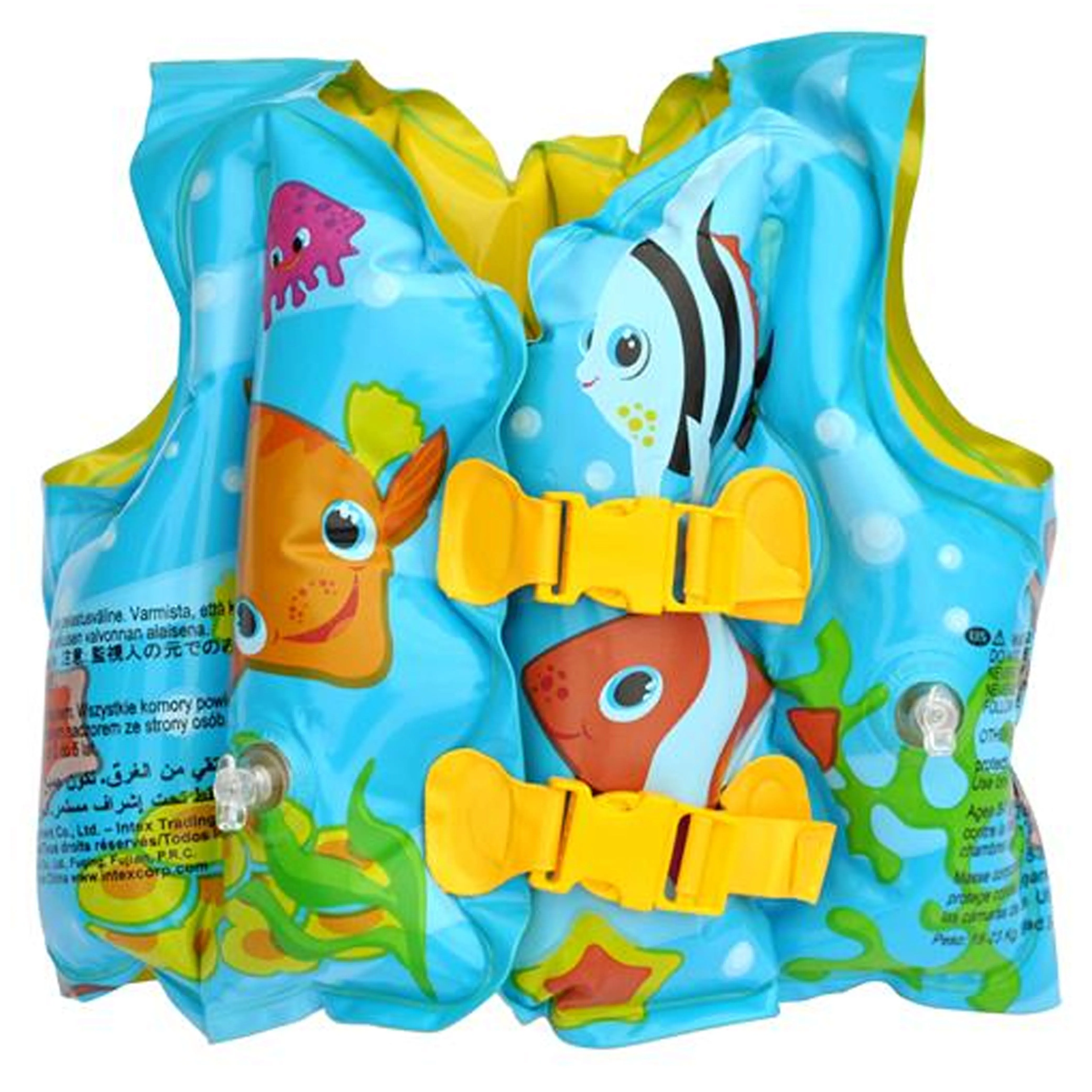 1 Swim Vest Float Inflatable Life Jacket Safe Kids Floaties Pool Beach Fun 16"