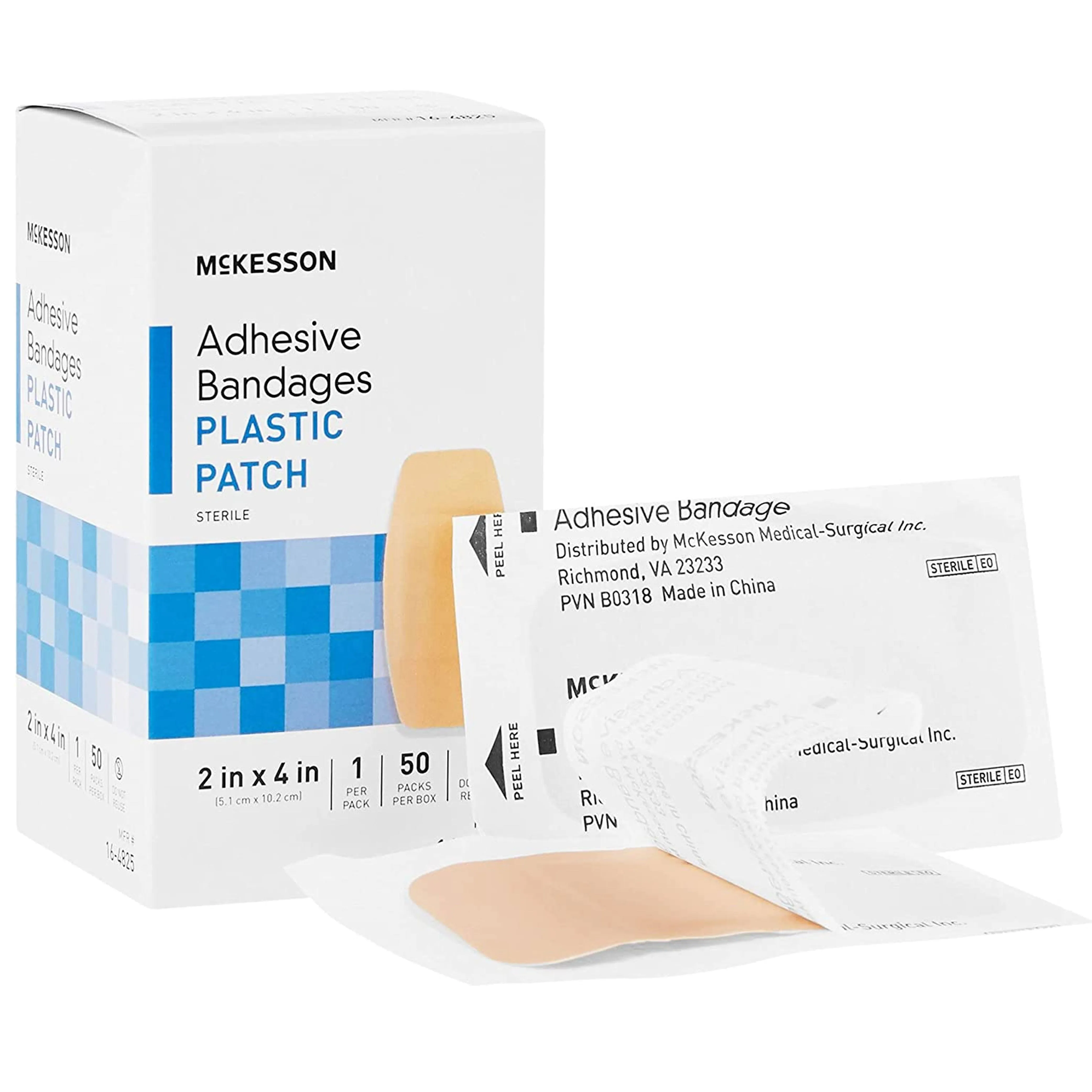 100 Ct Adhesive Bandages 2"X4" Plastic Patch Sterile Dressing Medical First Aid