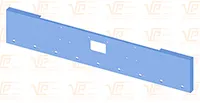 18" Peterbilt 378/379 Square Box End Bumper with Nine Combo Light Holes