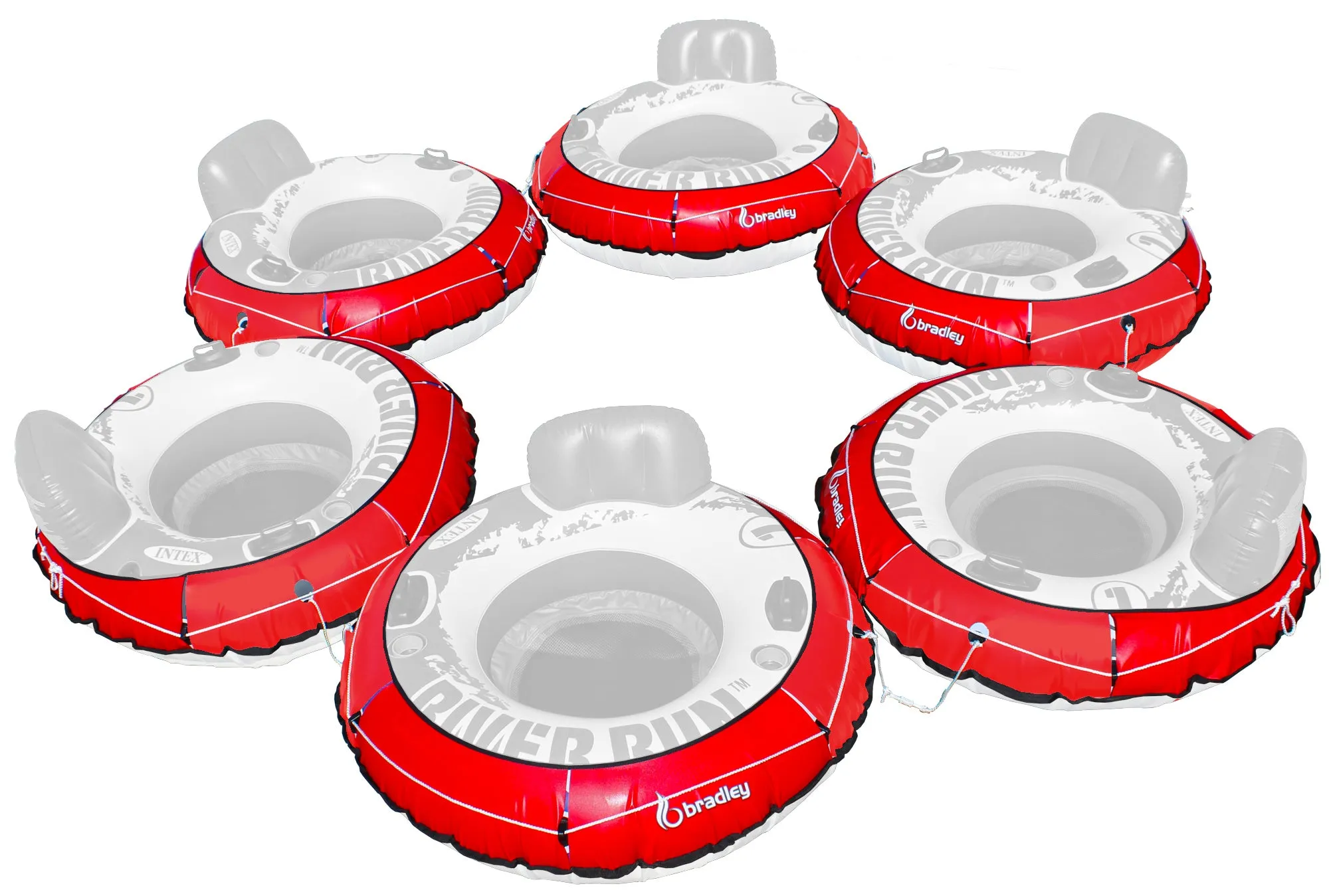 6 Pack Heavy Duty River Tube Cover Only; Made in USA to fit River Run Tube; Compatible with Intex Inflatable River Run river float tube & Most 53" River Tubes