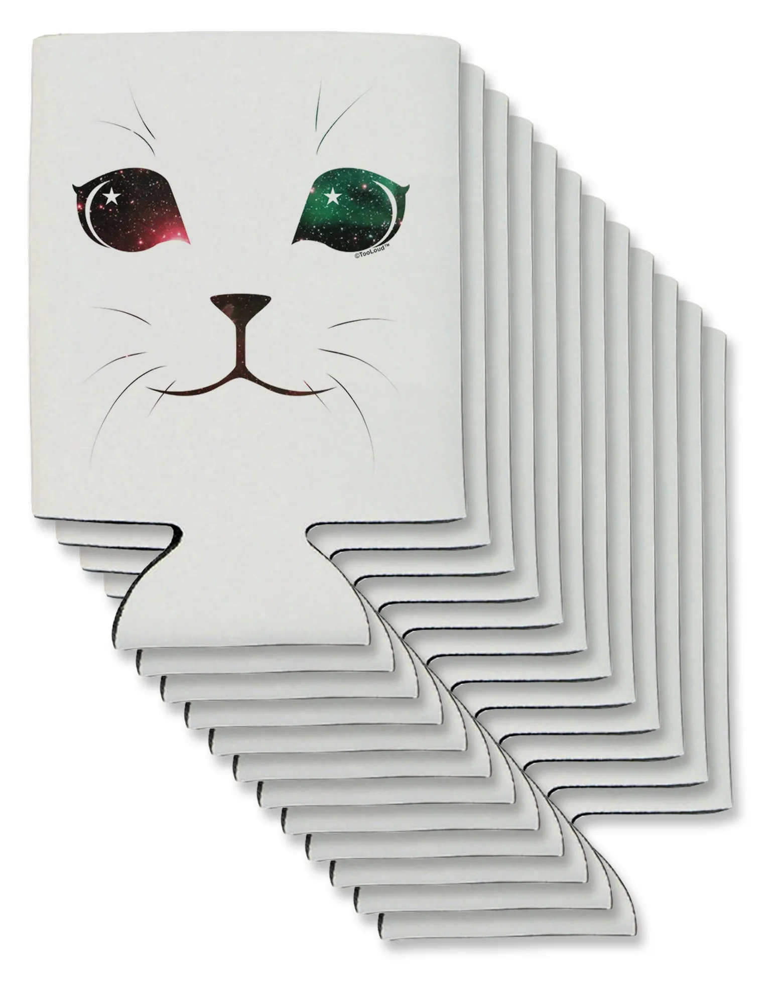 Adorable Space Cat Can / Bottle Insulator Coolers by TooLoud