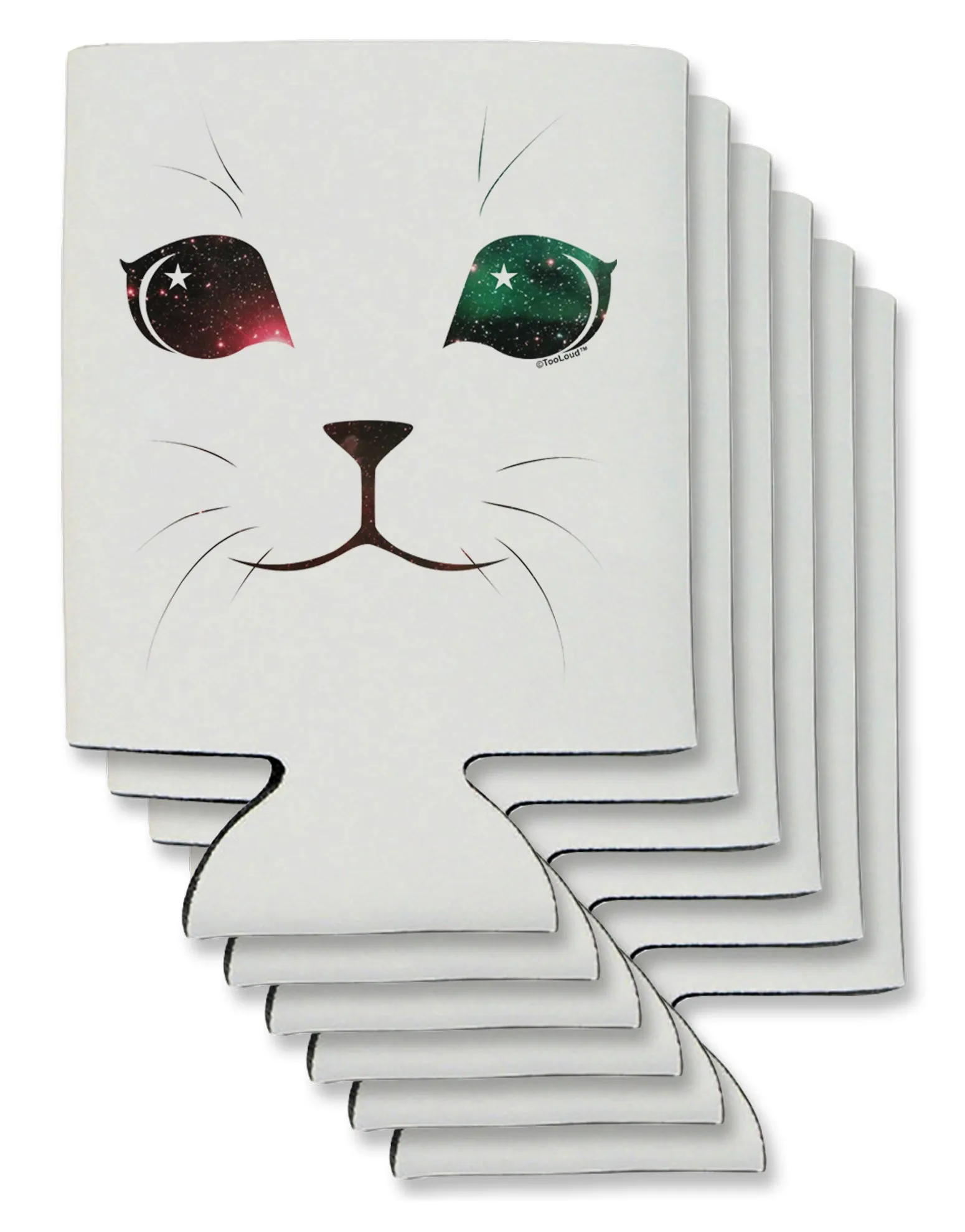 Adorable Space Cat Can / Bottle Insulator Coolers by TooLoud
