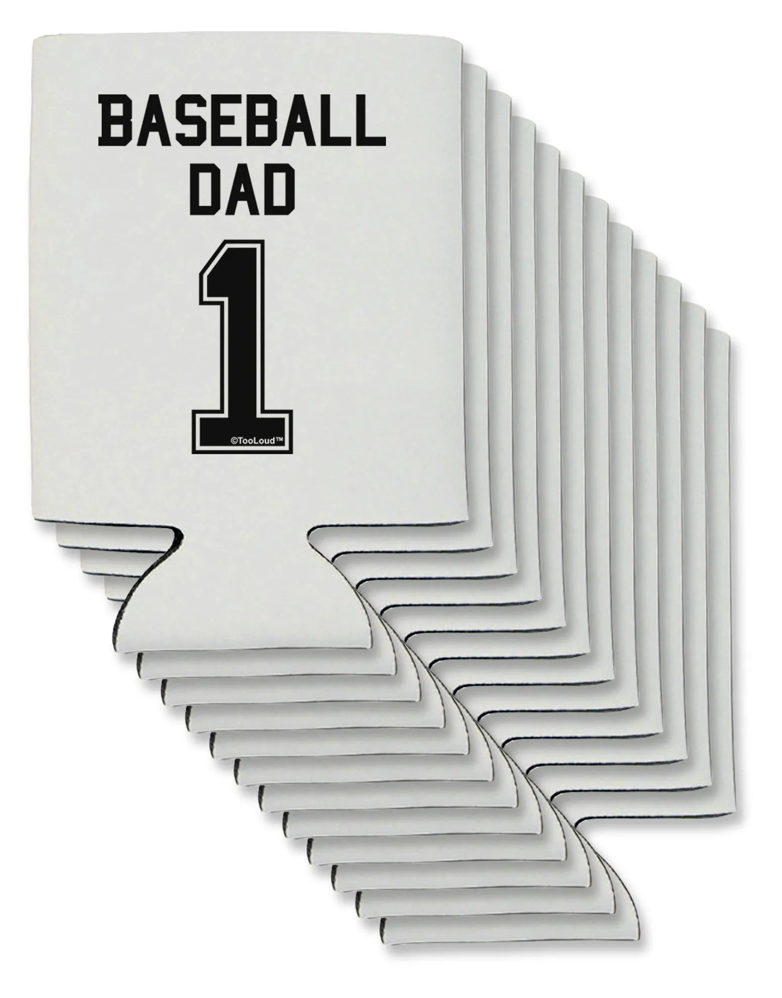 Baseball Dad Jersey Can / Bottle Insulator Coolers by TooLoud