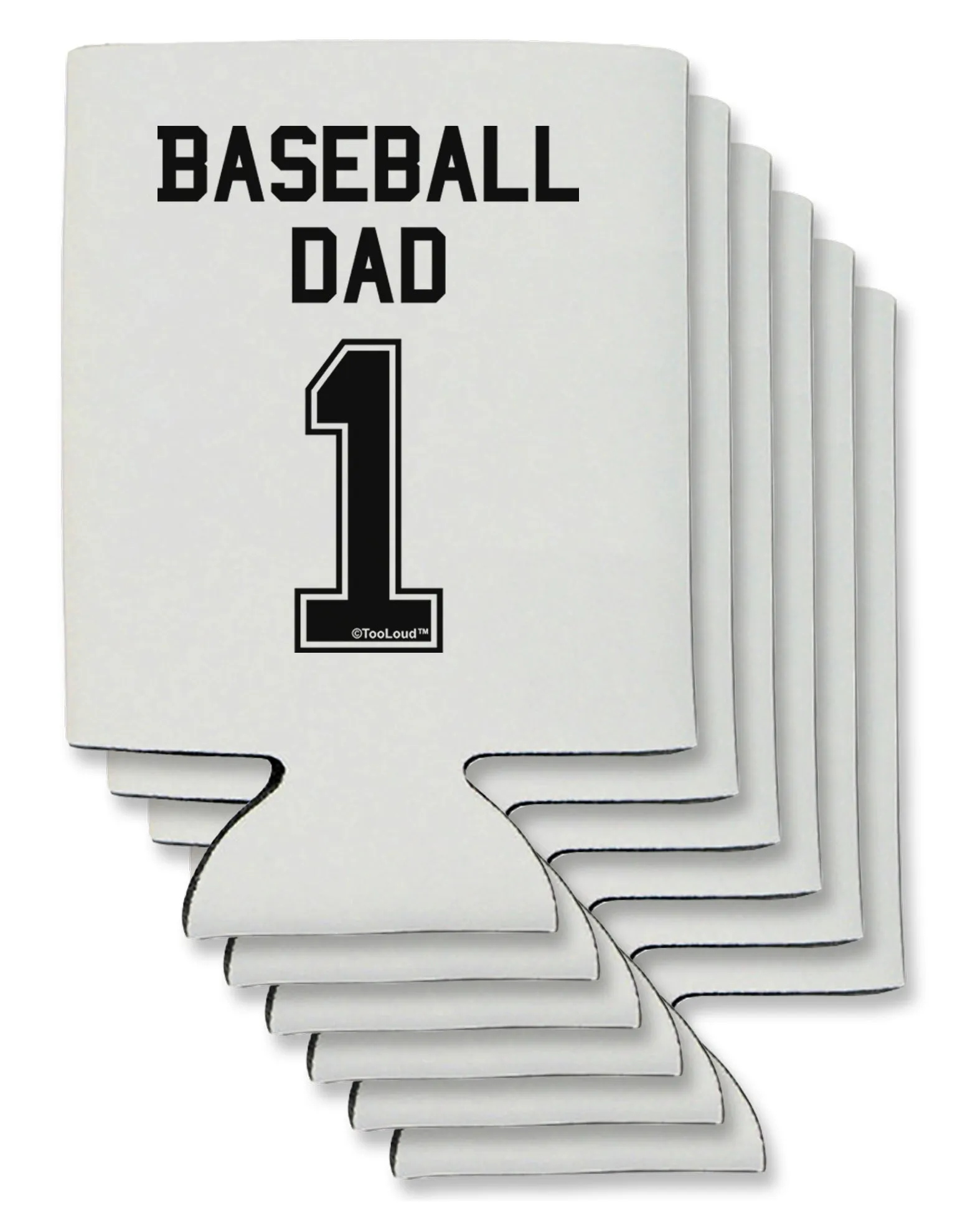 Baseball Dad Jersey Can / Bottle Insulator Coolers by TooLoud