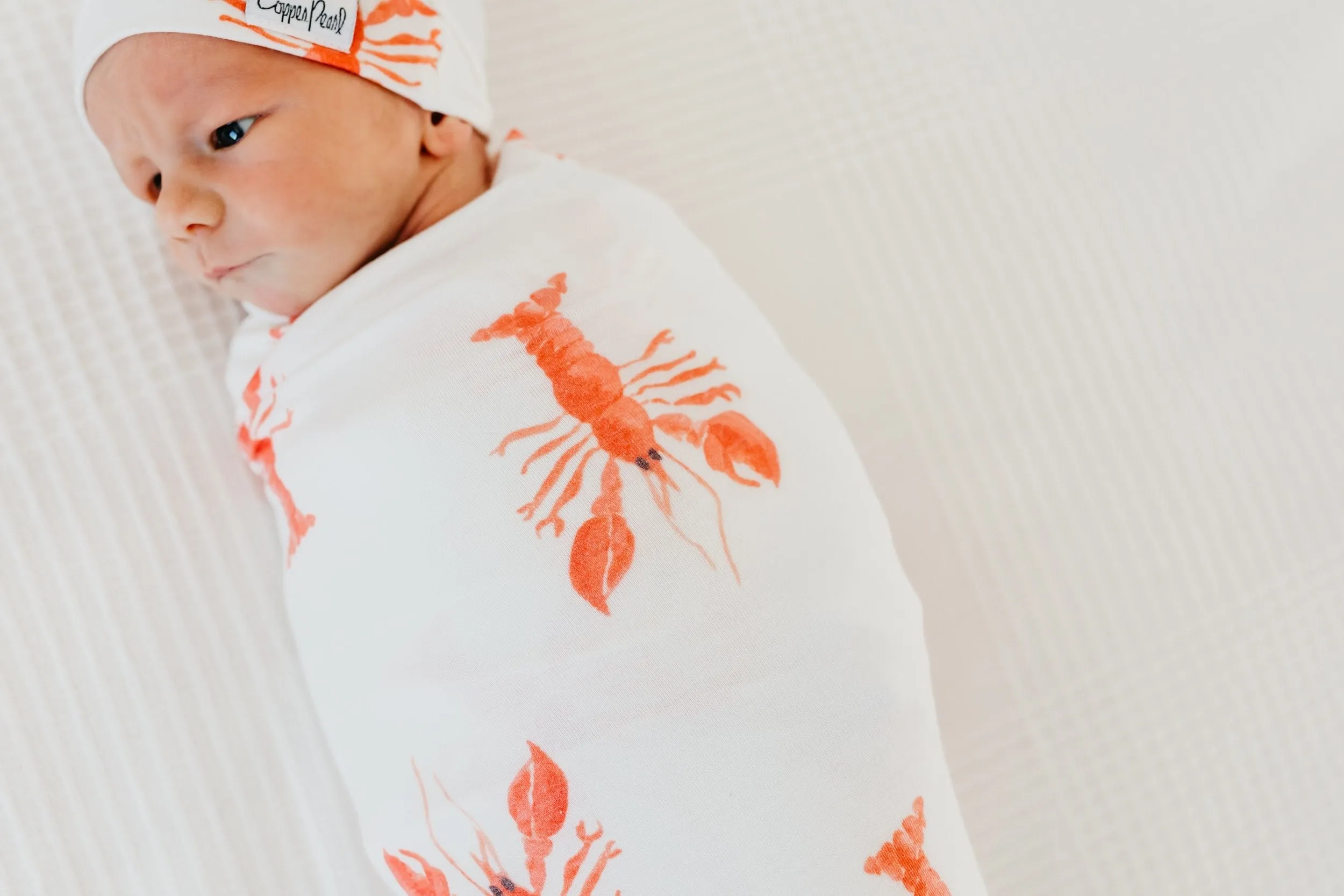 Copper Pearl Knit Swaddle Blanket | Skipper