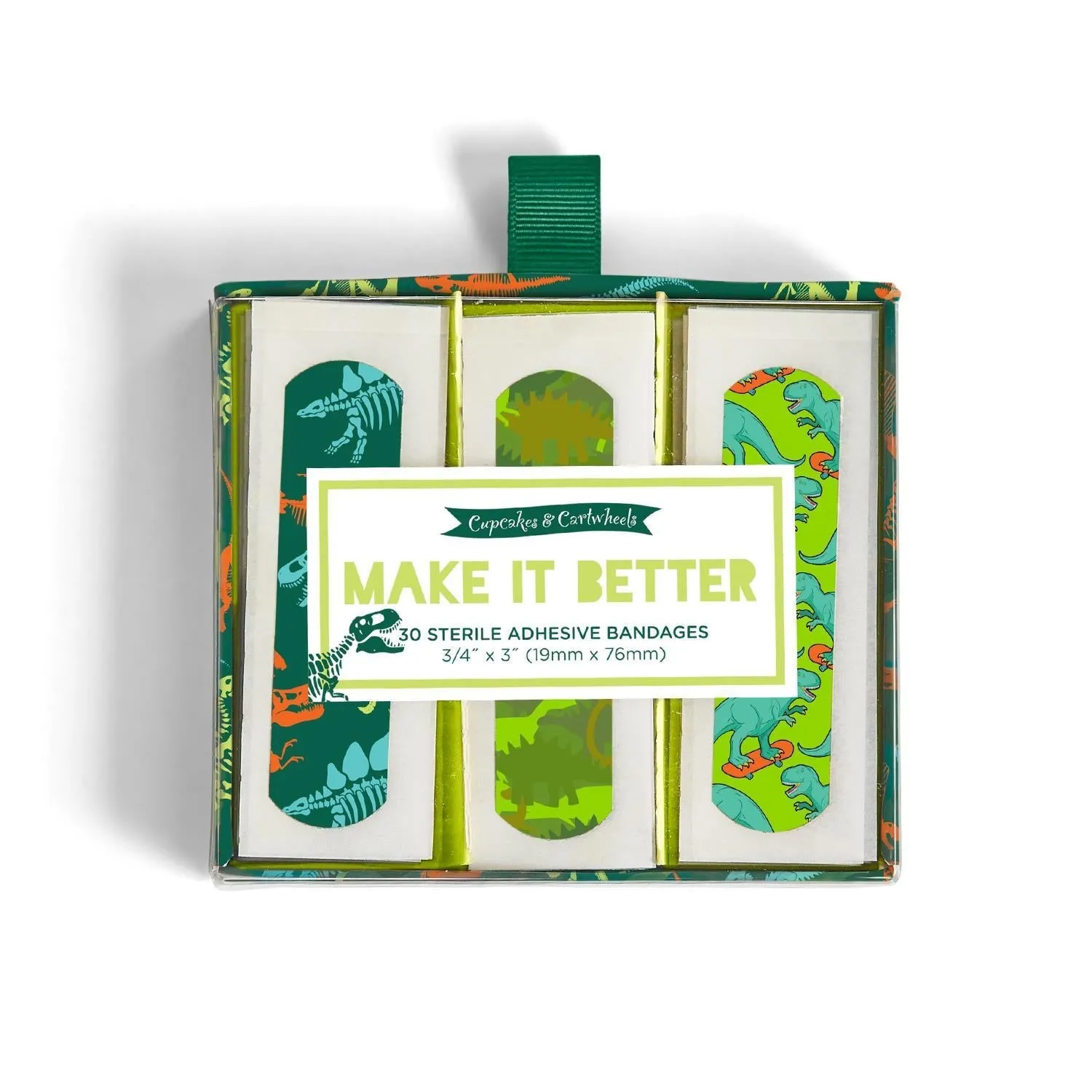Cupcakes & Cartwheels Make it Better Adhesive Bandages - Dinosaur