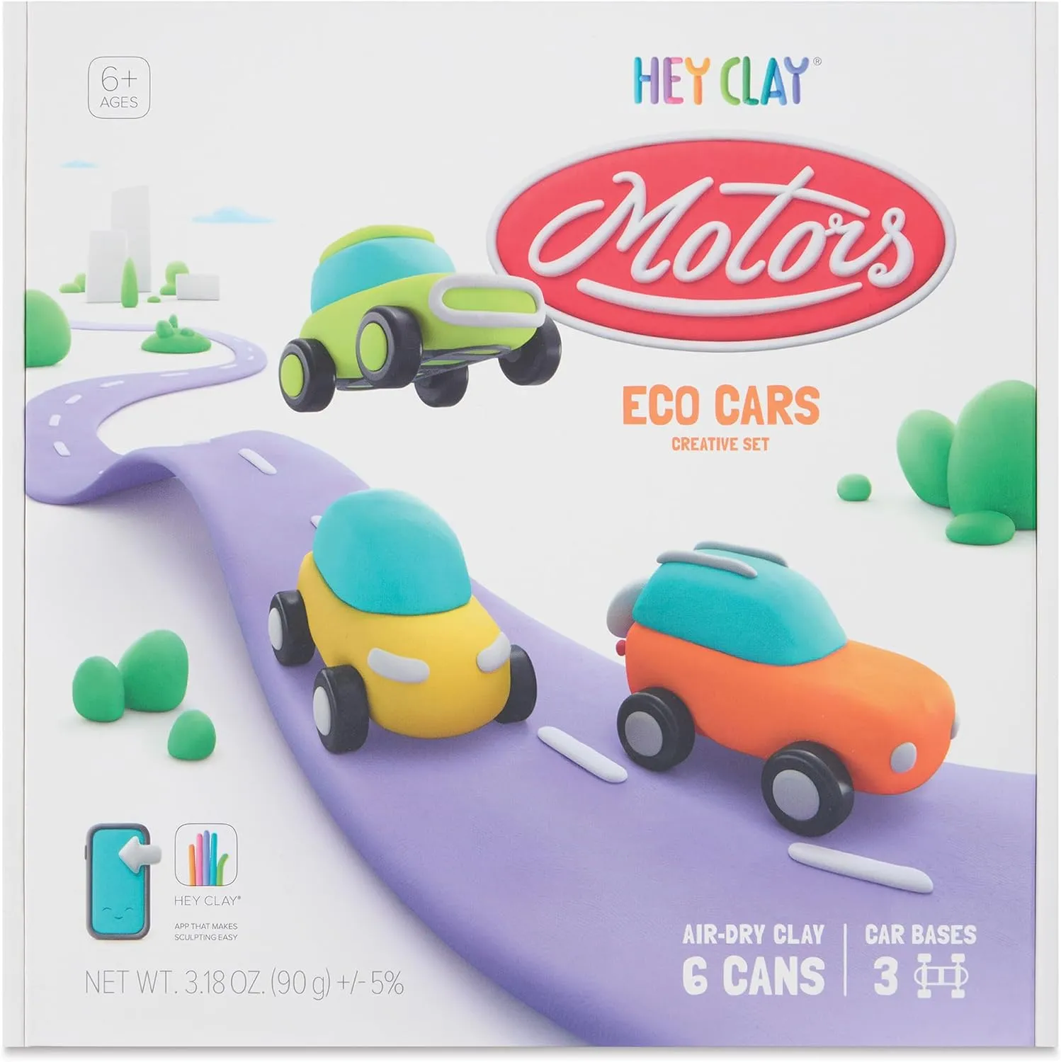 Fat Brain Hey Clay - Eco Cars Air-Dry Clay