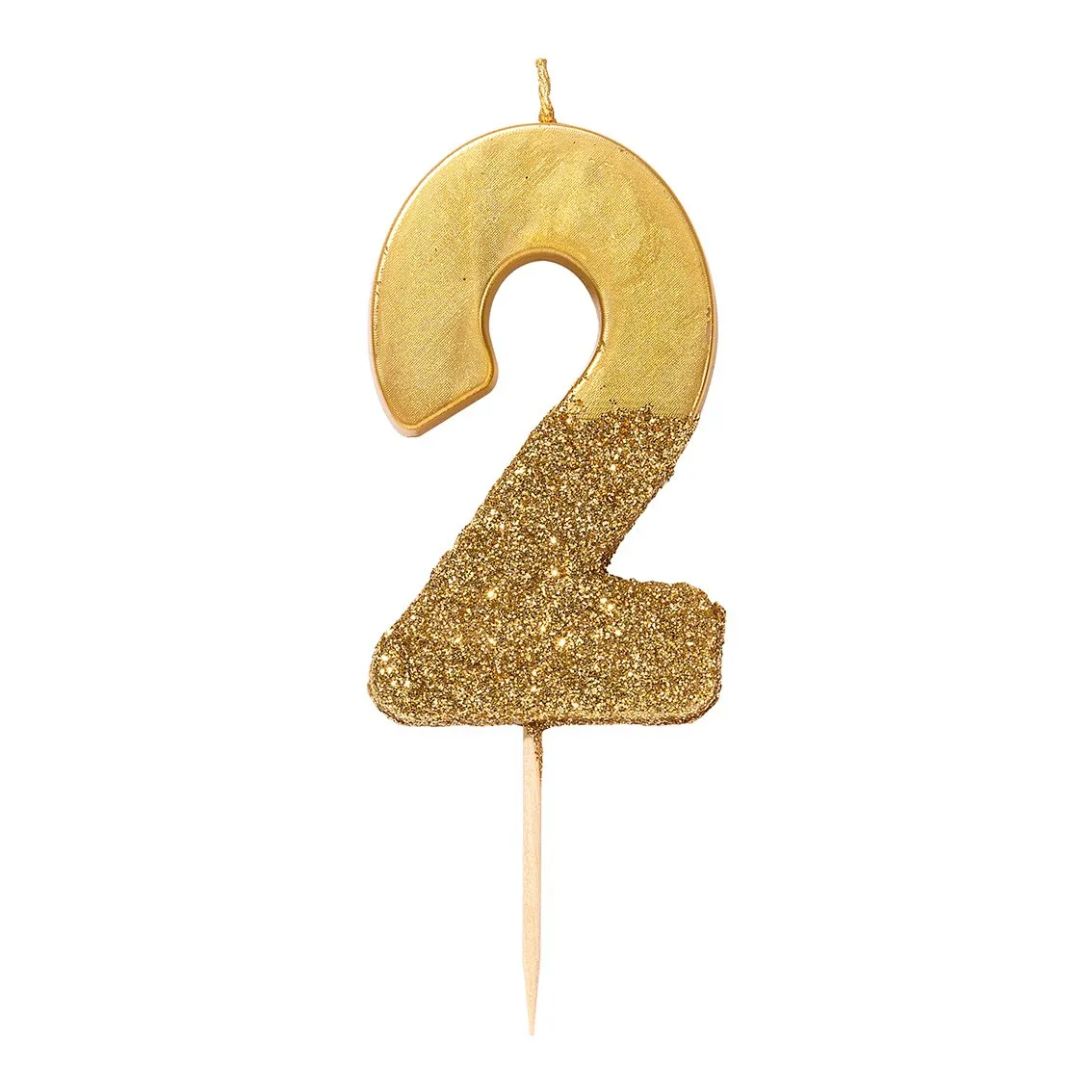 Gold Glitter Number Candle by Talking Tables