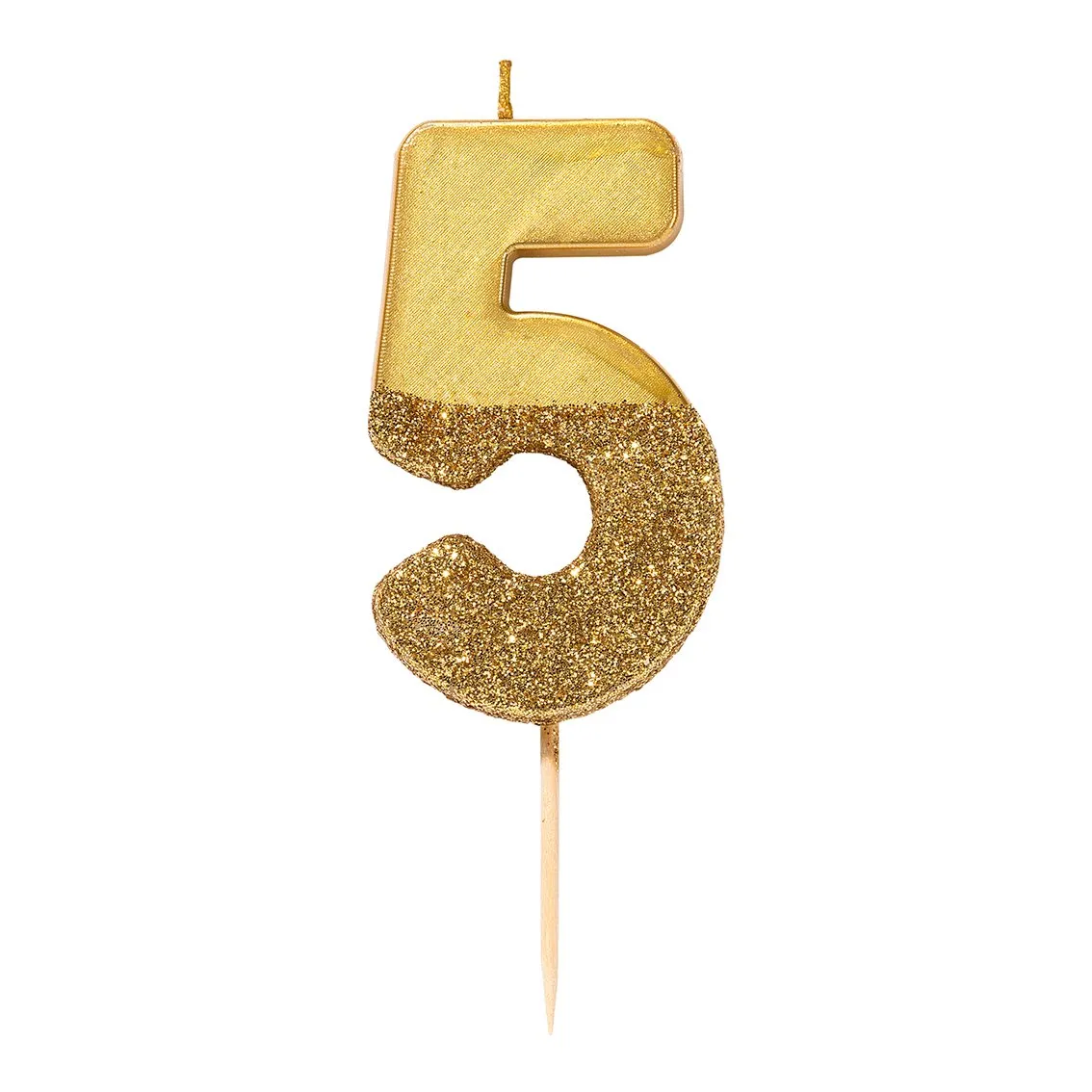 Gold Glitter Number Candle by Talking Tables