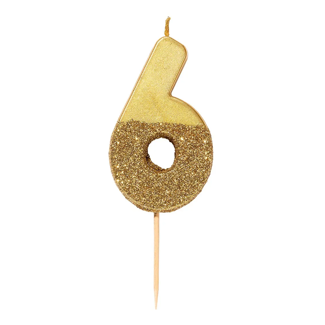 Gold Glitter Number Candle by Talking Tables
