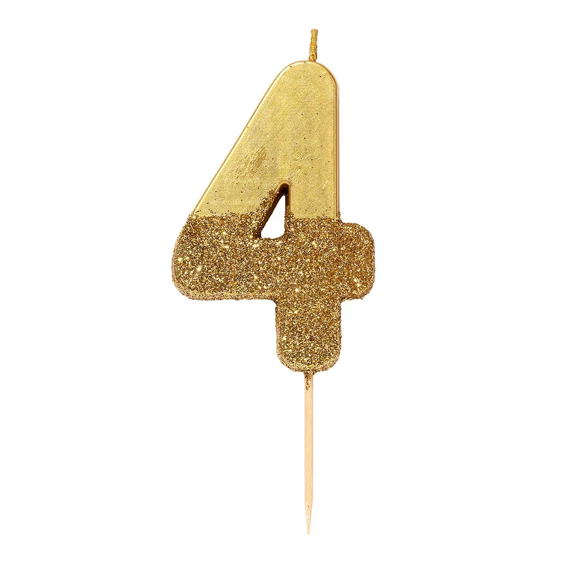 Gold Glitter Number Candle by Talking Tables