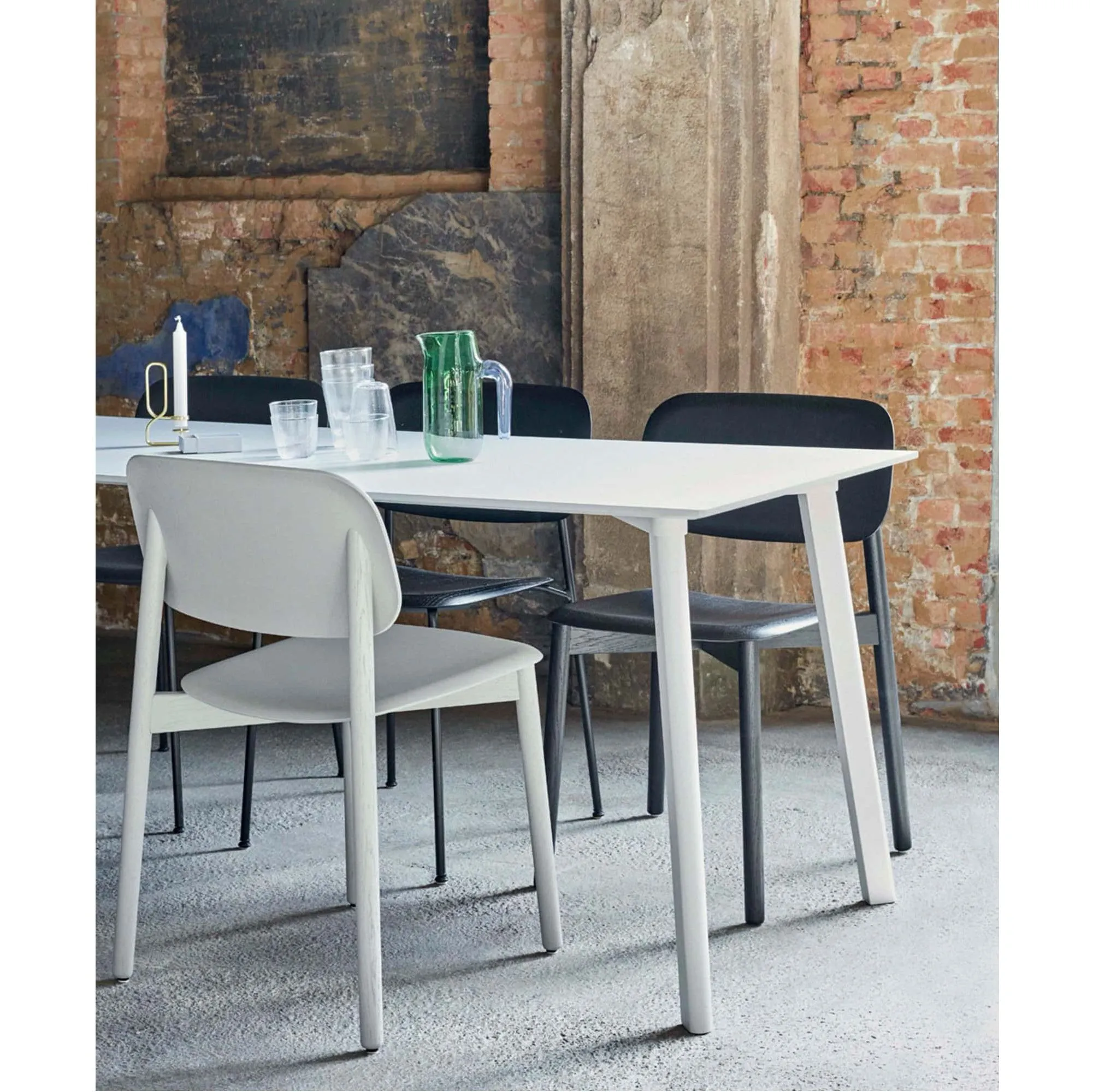 Hay Cph Deux 210 table L140xW75, stone grey