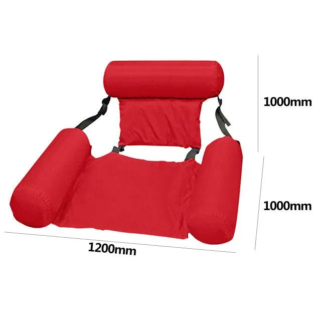 Inflatable Foldable Floating Row Swimming Pool Water Hammock Air Mattresses Bed Beach Water Sports Lounger Chair Bed