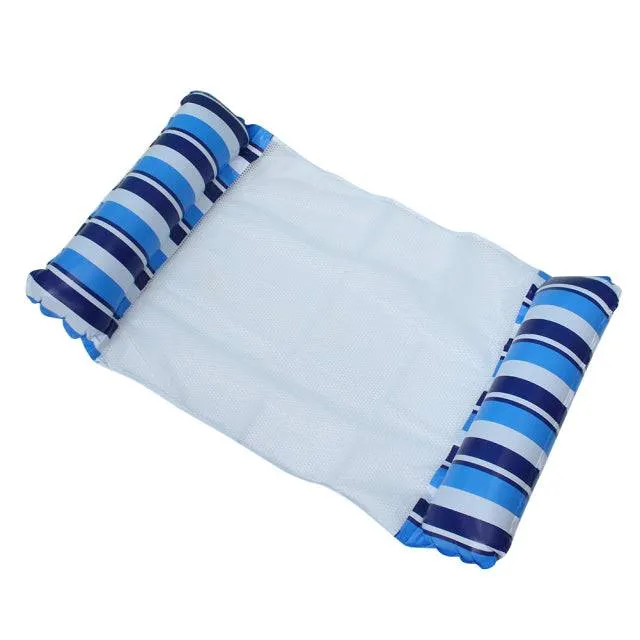 Inflatable Foldable Floating Row Swimming Pool Water Hammock Air Mattresses Bed Beach Water Sports Lounger Chair Bed