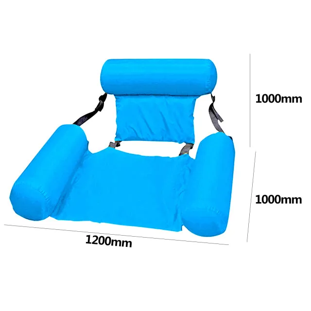 Inflatable Foldable Floating Row Swimming Pool Water Hammock Air Mattresses Bed Beach Water Sports Lounger Chair Bed