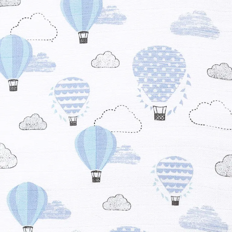 Masilo Organic Muslin Stroller Blanket - Up Up & Away (Blue)