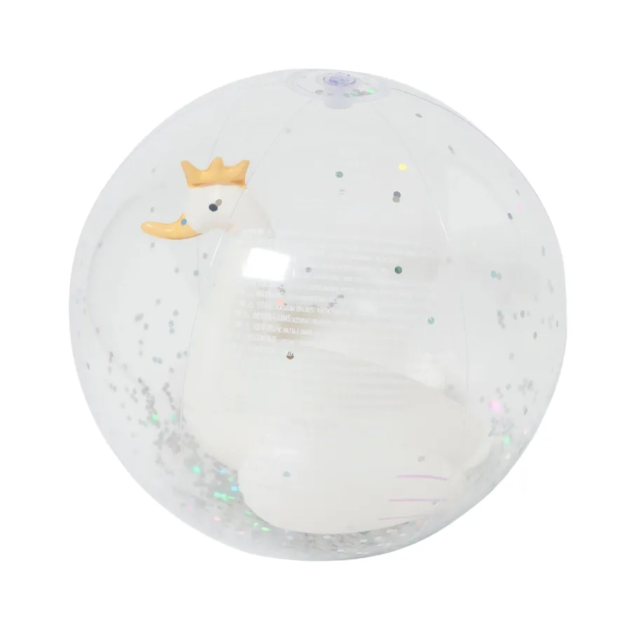 Sunnylife 3D inflatables Beach Ball Princess Swan Multi S413DBBM