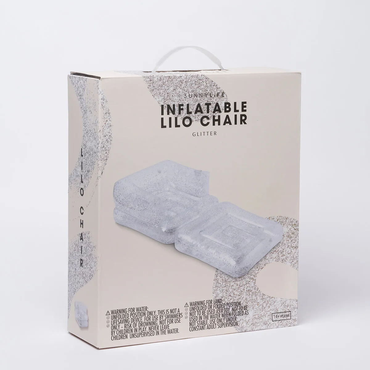 SUNNYLiFE Transparent Inflatable Lilo Chair - Glitter